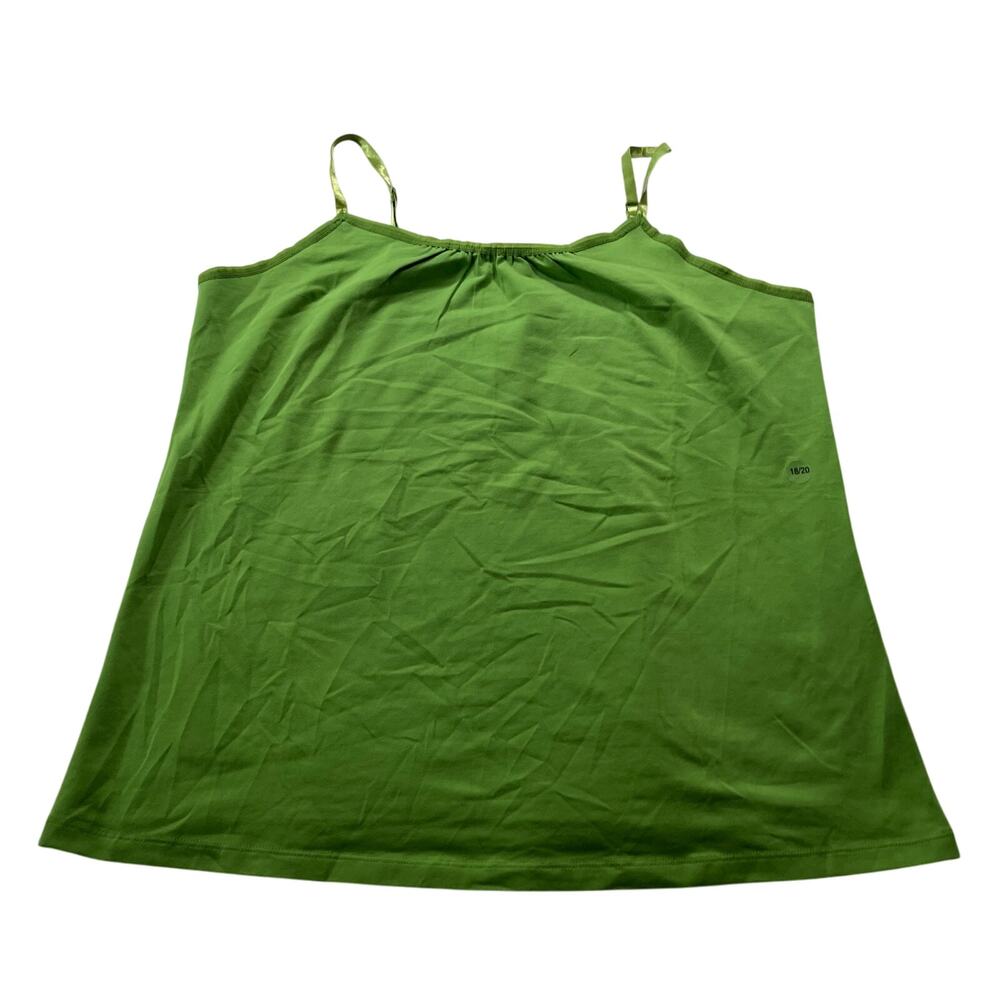 NWT Green Cami Tank Top Plus Sz 2X Y2K 2000s